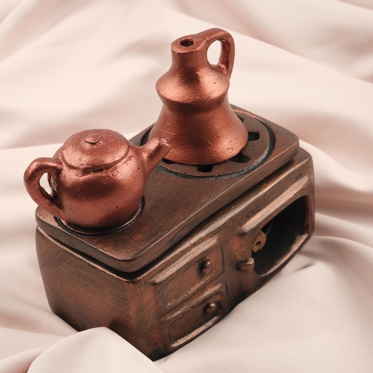 Exotic Incense Cone Holder | Unique Gift Idea for Meditation Lovers, Authentic Kitchen Decor Incense Burner in Resin