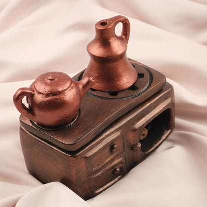 Exotic Incense Cone Holder | Unique Gift Idea for Meditation Lovers, Authentic Kitchen Decor Incense Burner in Resin