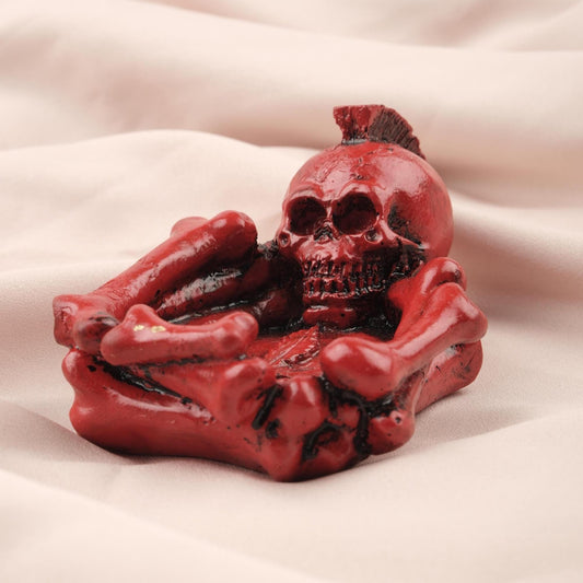 Red Skeleton Gladiator with Marijuana Ashtray, Unique Idea for Smokers, Smoking Accessories | Cigarette Lid and Ash Tray, Cigar Holder