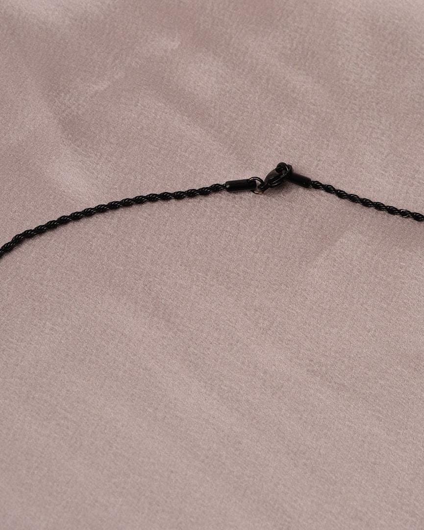 Men's Black Minimalist Necklace & 53 cm, Chunky Stainless Steel Chain | Masculine and Stylish Jewelry | Gift for Boyfriend or Dad