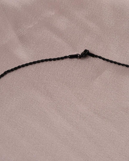Men's Black Minimalist Necklace & 53 cm, Chunky Stainless Steel Chain | Masculine and Stylish Jewelry | Gift for Boyfriend or Dad