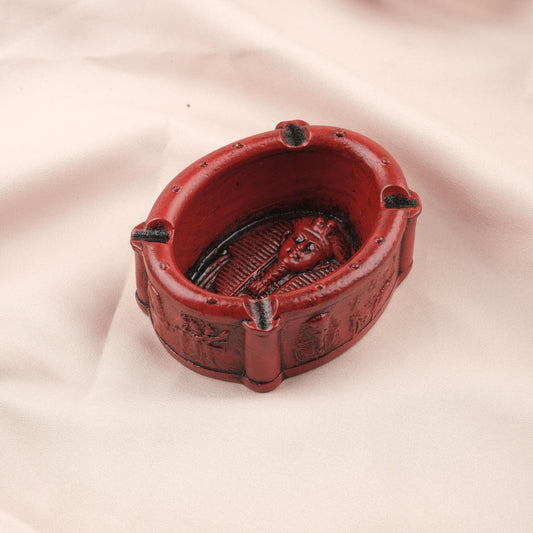 Mini Egyptian Ashtray, Vintage Looking Pharoah Ancient Art Ash Tray, Cigarette Lid for Smokers, Unique Smoking Accessories to Gift