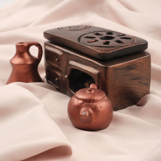 Exotic Incense Cone Holder | Unique Gift Idea for Meditation Lovers, Authentic Kitchen Decor Incense Burner in Resin