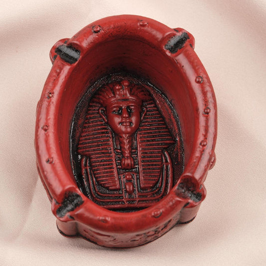 Mini Egyptian Ashtray, Vintage Looking Pharoah Ancient Art Ash Tray, Cigarette Lid for Smokers, Unique Smoking Accessories to Gift