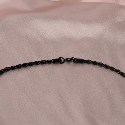 Black Chain Style Choker Necklace for Men in Stainless Steel, Silver Chain For Men, Everyday Necklace, Elegant Gift for Boyfriend