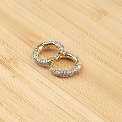 Baguette Cut and Minimalist  Hoop Earrings Gold & Diamond Hypoallergenic Lightweight Sparkling Everyday Jewelry Gift for Women