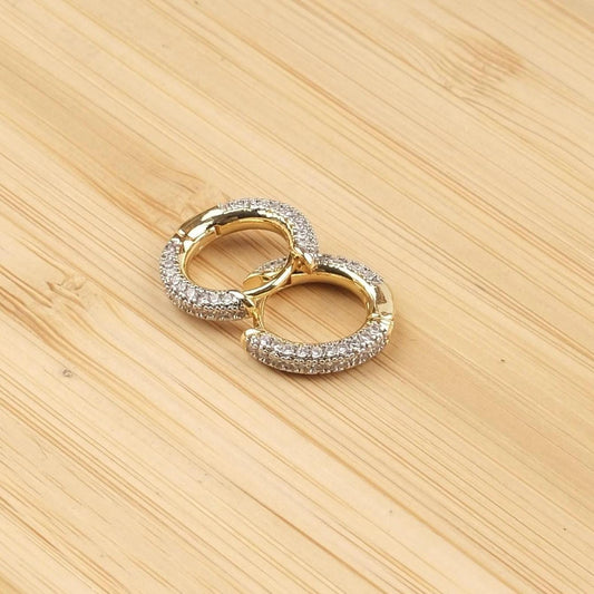 Baguette Cut and Minimalist  Hoop Earrings Gold & Diamond Hypoallergenic Lightweight Sparkling Everyday Jewelry Gift for Women