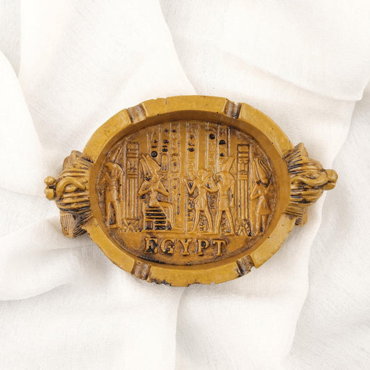 Green Pharaoh Ashtray | Ancient Egypt Theme  Cool Mythic Smoking Accessories Gift – 10x15cm Spiritual Ashtray Handmade HEAVY ITEM 1LBS