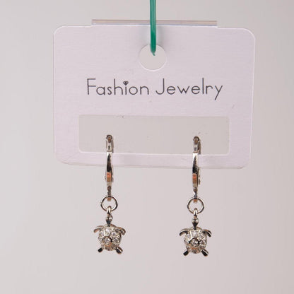 Silver Turtle Hoop Earrings, Ocean-Inspired Minimal Jewelry In Brass, For Women Who Shine In Summer, Gentle Care