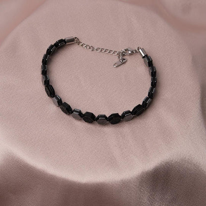 Men's Casual Geometric Design Bracelet – Adjustable Length – 25 cm, Durable Jewelry for Daily Outfits | Masculine Gift for Boyfriend