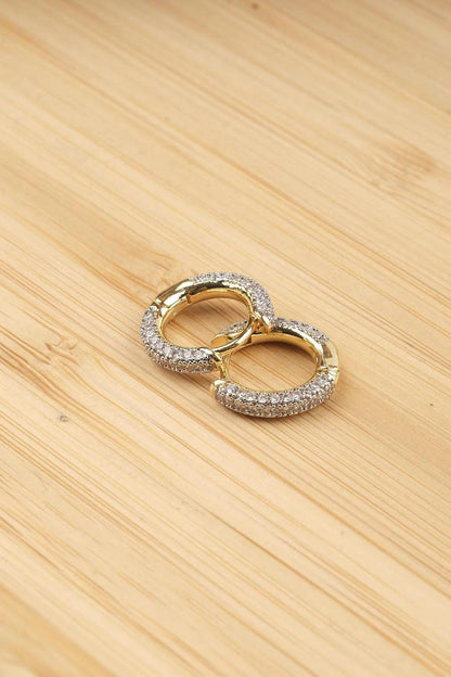 Baguette Cut and Minimalist  Hoop Earrings Gold & Diamond Hypoallergenic Lightweight Sparkling Everyday Jewelry Gift for Women