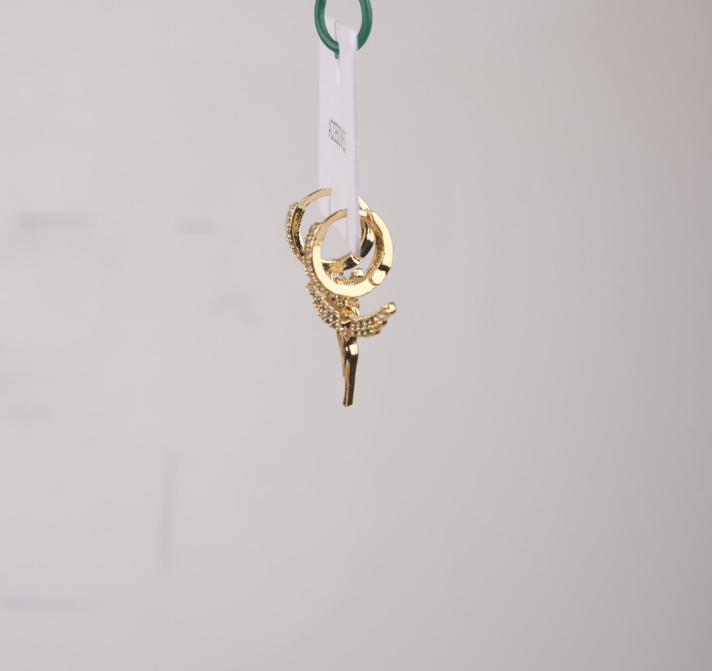Gold Fairy Angel Hoop Earrings, Radiant And Spiritual Jewelry For Women, Gentle Minimal Charm Made In Brass