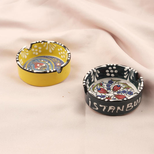 Buy1 Get1 | Handmade, Antique Looking Vintage Style Ashtray with Istanbul Writing
