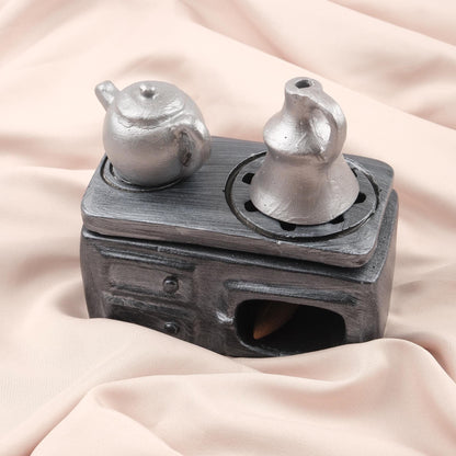 Exotic Teapot Set Incense Cone Holder, Kitchen Decor Incense Burner for Unique gift Idea for Art Lovers, Authentic Spiritual Home Decor