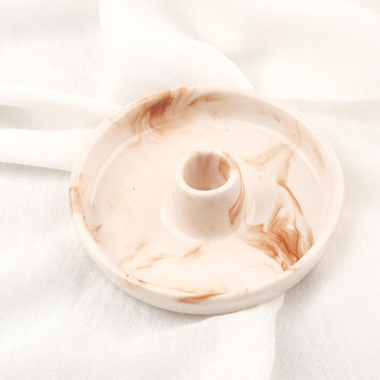 Creme And Coffee White Ceramic Palo Santo Holder with Stick, Energy Cleansing Ash Catcher For Smudge Or Aromatherapy  14x14x2cm Sandal Tray