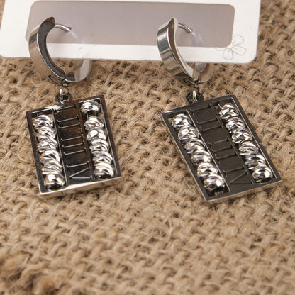 Silver Roman Hellenic Hoop Earrings For Women, Bold Everyday Statement Jewelry, Hypoallergenic Brass Design