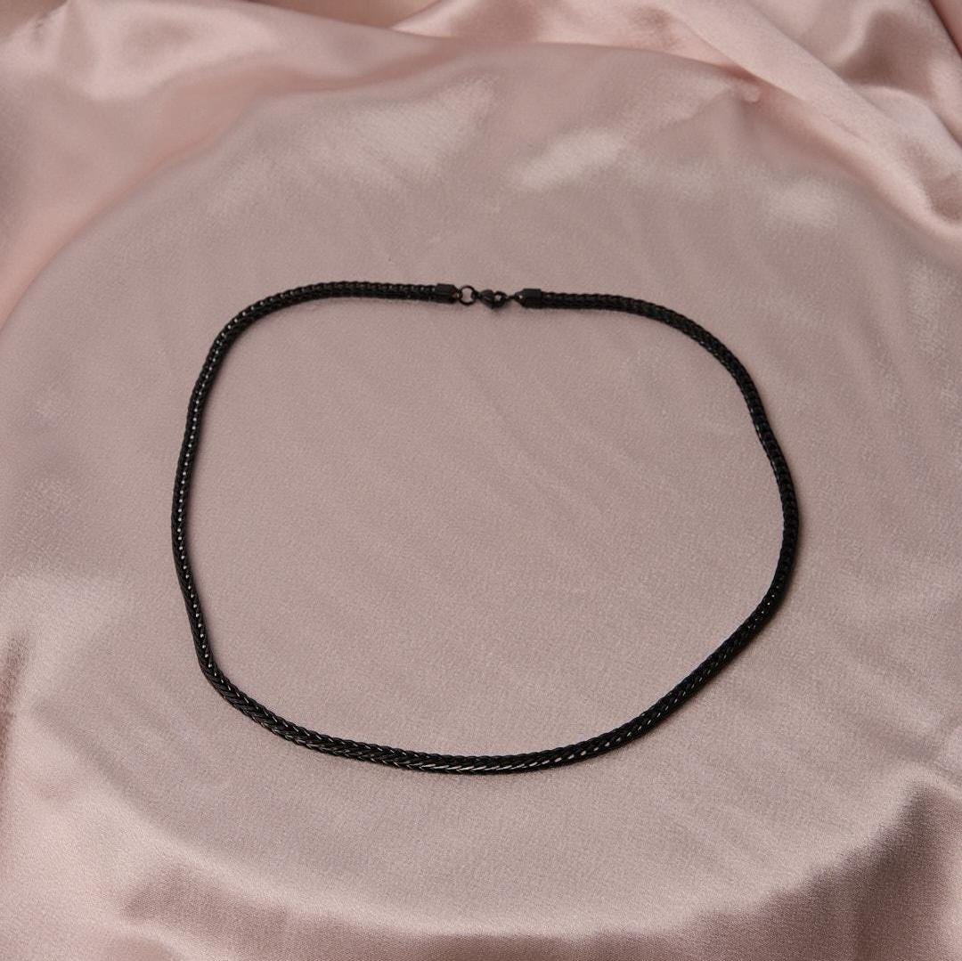 Stainless Steel Chain Choker Black Necklace for Men | Modern, Sleek & Masculine | Durable Jewelry | Gift for Boyfriend or Husband