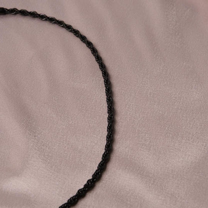 Black Chain Style Choker Necklace for Men in Stainless Steel, Silver Chain For Men, Everyday Necklace, Elegant Gift for Boyfriend