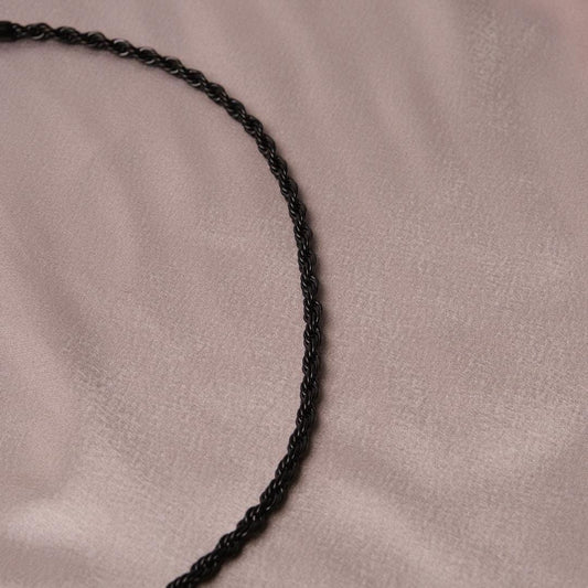 Black Chain Style Choker Necklace for Men in Stainless Steel, Silver Chain For Men, Everyday Necklace, Elegant Gift for Boyfriend