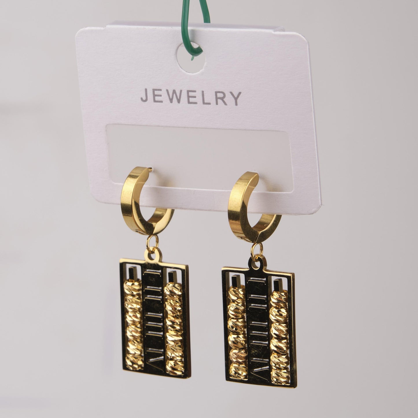 Gold Roman Number Multifunctional Earrings, Bold Hellenic Jewelry For Women, Everyday Hypoallergenic Style In Brass
