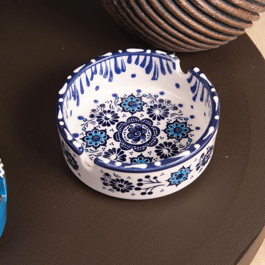 BUY 1 GET 1 Lavender Spirit – Purple Mandala Ashtray Set of 2, Handmade Anatolian Ceramic, Boho Mystic Decor