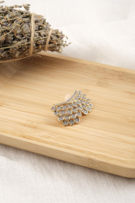 Silver & Gold Crown Stud Earrings One Side Gold One Side Silver Hypoallergenic Sparkling Crystal Accents Unique Minimalist Jewelry Gift
