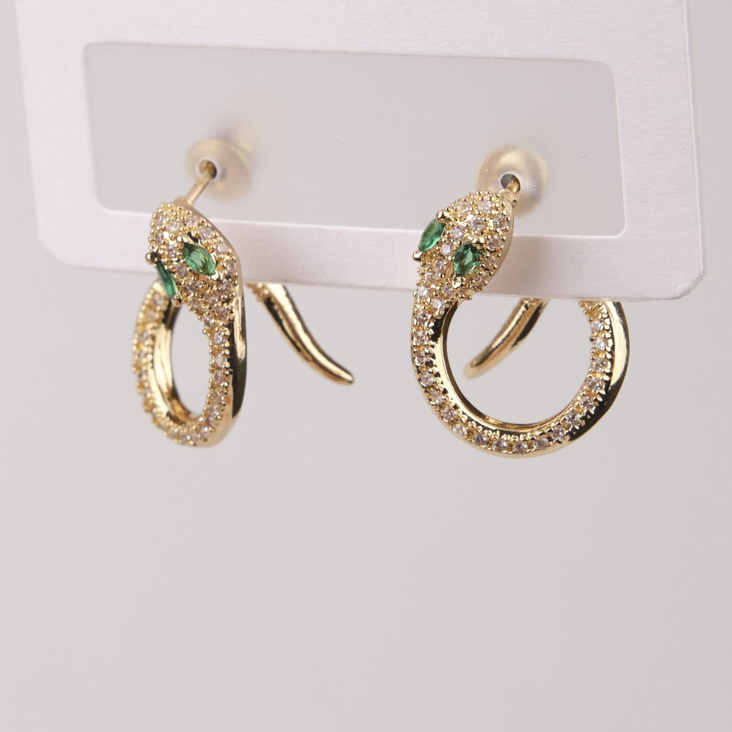 Gold Snake Hoop Earrings For Women, Serpent-Inspired Minimalist Jewelry, Hypoallergenic Brass Statement For The Bold Soul
