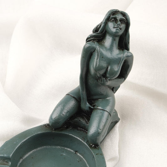 Gray Exotic Women Figure Ashtray , Cigarette Lid for Smokers, Smoking Accessories for Husband, Art Decoration Gift WEIGHS 1LB