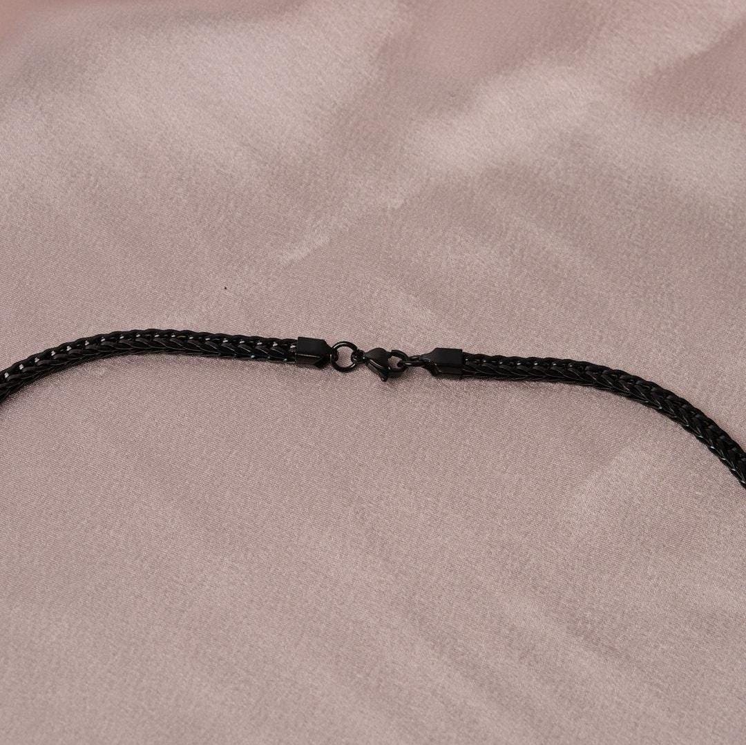 Stainless Steel Chain Choker Black Necklace for Men | Modern, Sleek & Masculine | Durable Jewelry | Gift for Boyfriend or Husband