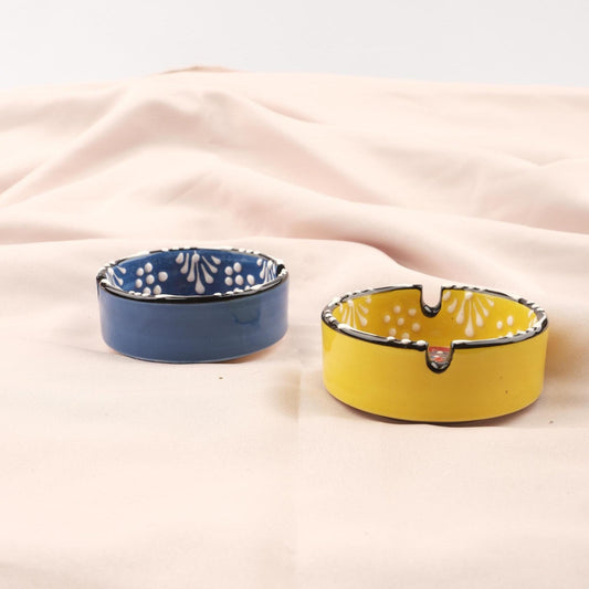 Buy1 Get1 | Handmade, Antique Looking Vintage Style Ashtray in Unique Blue & Green