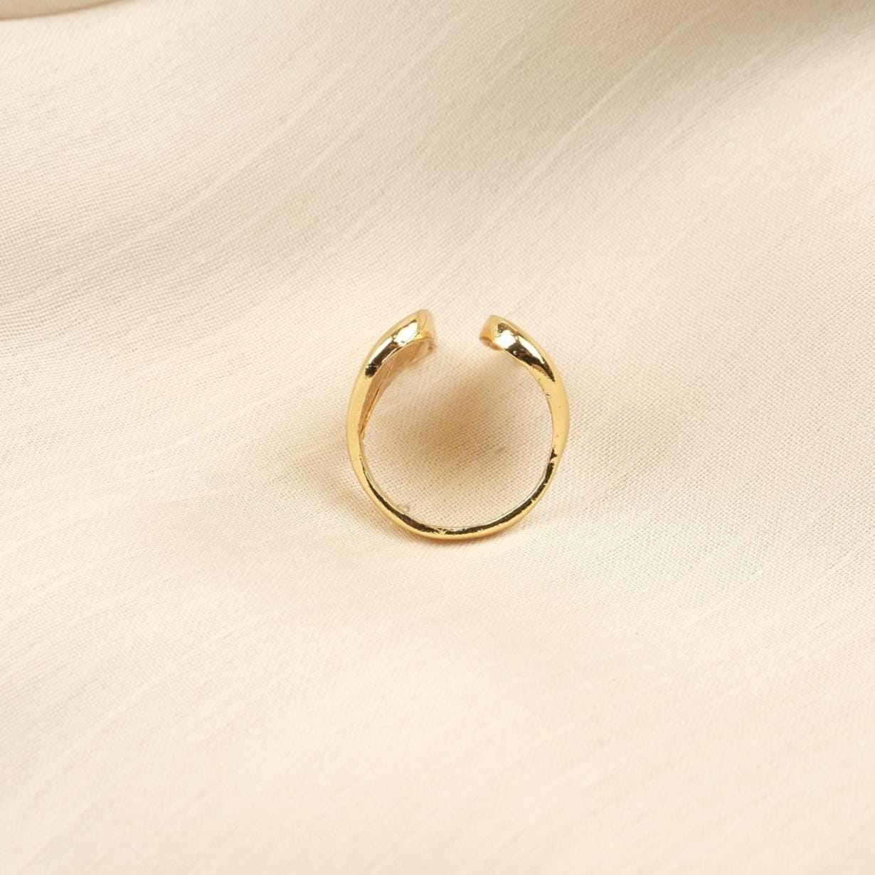 Spiritual Feather & Angel Design Ring Antique Looking And Vintage Style Gold Plated Adjustable , Celestial Inspired Statement Jewelry Gift