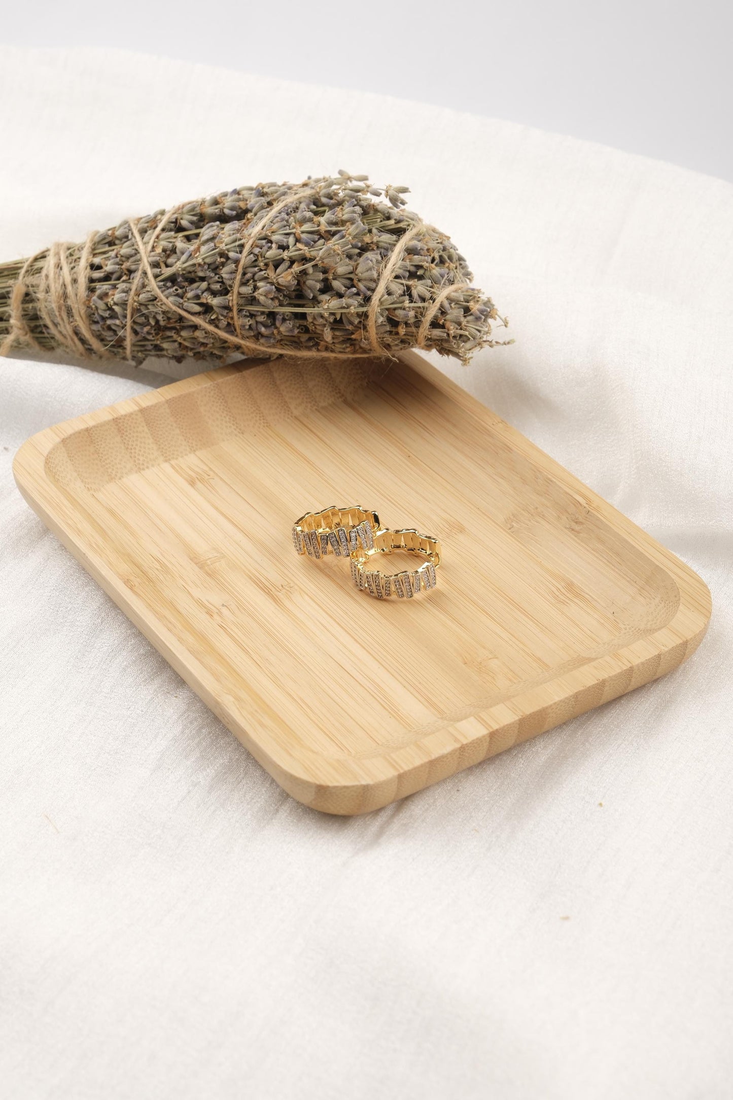 British Lock Gold Hoop Earrings With Emerald-Cut Diamond Accents Hypoallergenic Lightweight Chic Elegant Everyday Jewelry Gift for Women
