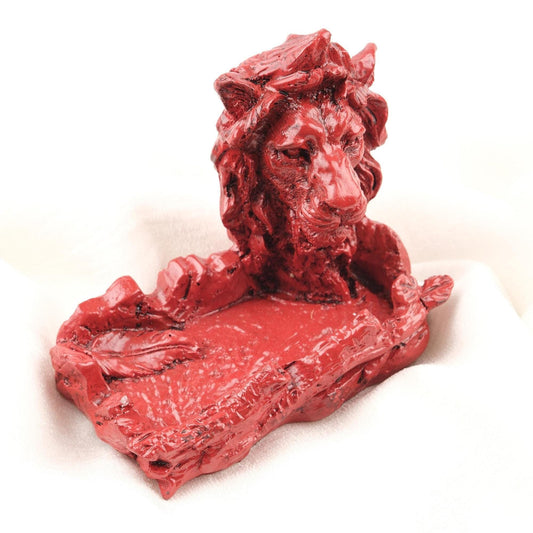 Handmade Red Lion Ashtray  Cool Funky Mythic Outdoor Ashtray Gift – Cigarette Lid for Smokers, Authentic Animal Decor Accessories WEIGHS 1LB