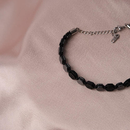 Men's Casual Geometric Design Bracelet – Adjustable Length – 25 cm, Durable Jewelry for Daily Outfits | Masculine Gift for Boyfriend