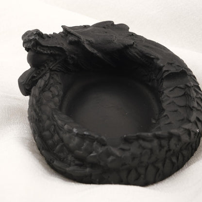 Black Dragon Ashtray, Cool Mythic Smoke Decor  Funky Portable Outdoor Ashtray Gift for Smokers – 9x10cm Handmade HEAVY ITEM 1LBS