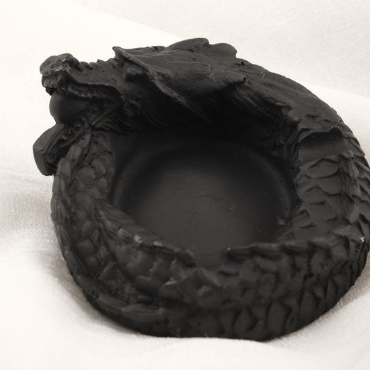 Black Dragon Ashtray, Cool Mythic Smoke Decor  Funky Portable Outdoor Ashtray Gift for Smokers – 9x10cm Handmade HEAVY ITEM 1LBS