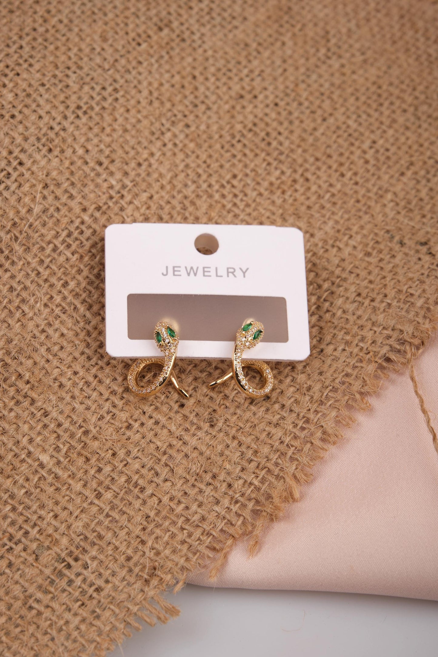 Gold Snake Hoop Earrings For Women, Serpent-Inspired Minimalist Jewelry, Hypoallergenic Brass Statement For The Bold Soul