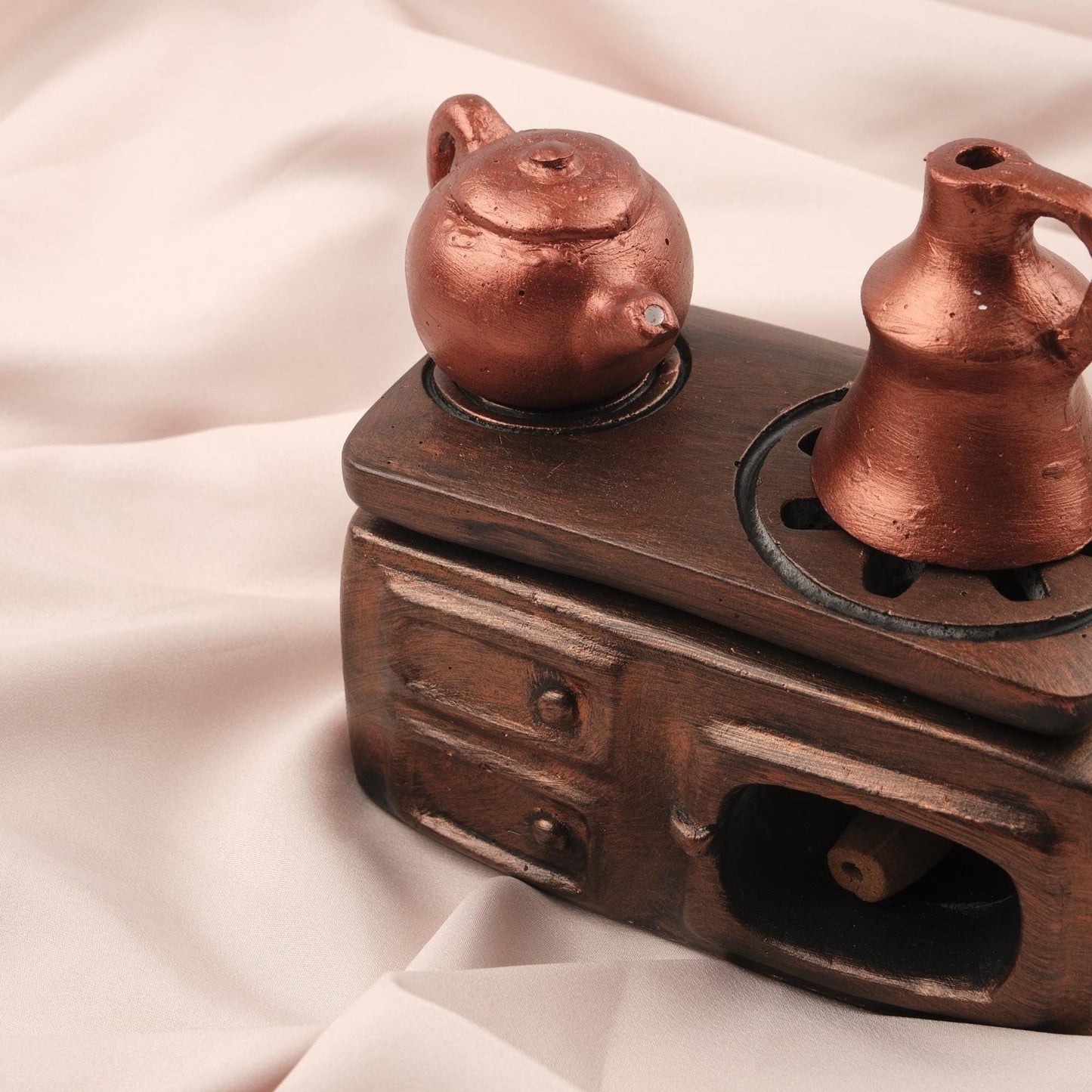 Exotic Incense Cone Holder | Unique Gift Idea for Meditation Lovers, Authentic Kitchen Decor Incense Burner in Resin