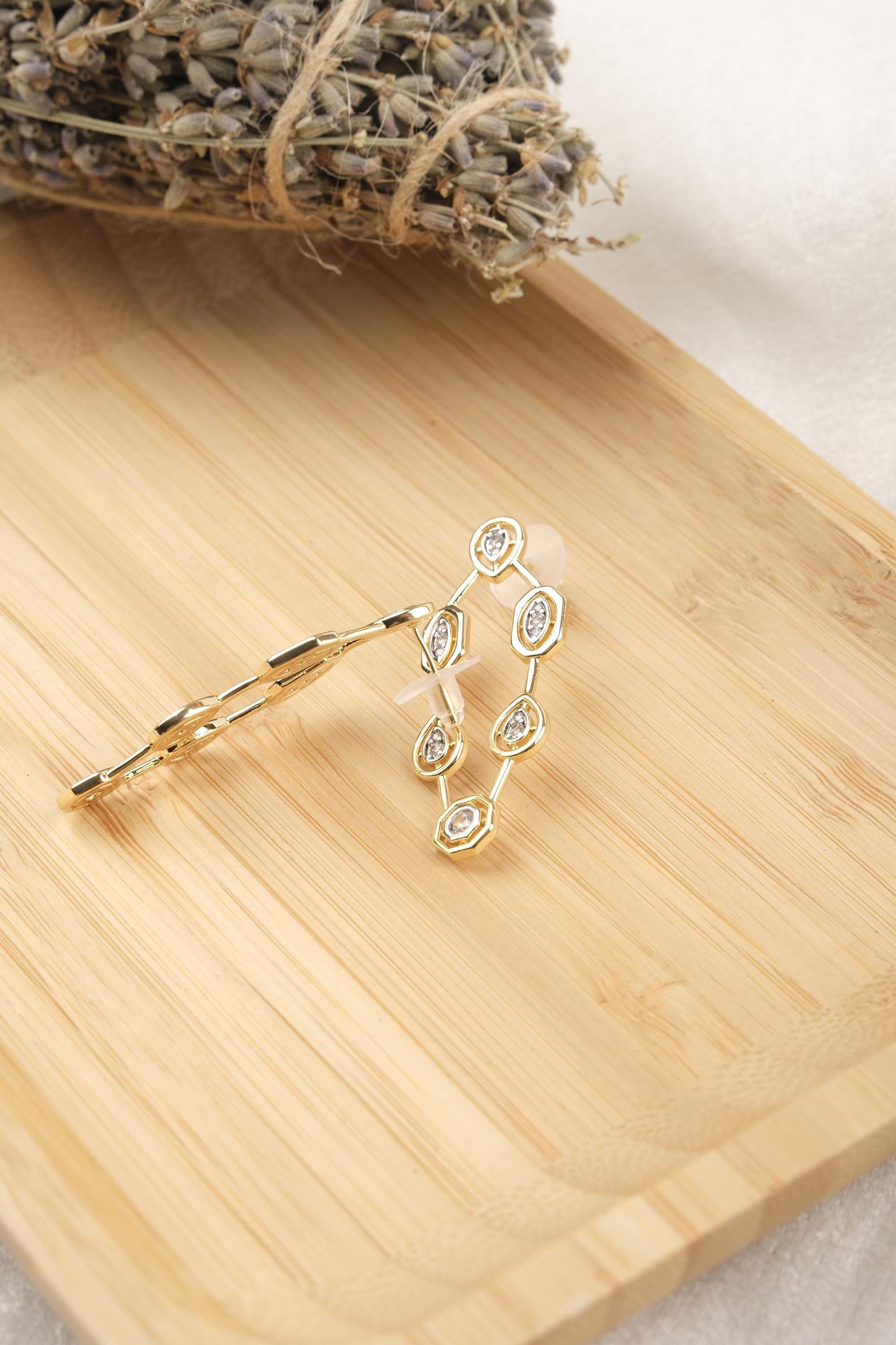 Colorful Baguette Hoop Earrings For Women, Multi Stone Gold Plated Drop Earrings, Vibrant Bold Statement Jewelry Gift Idea