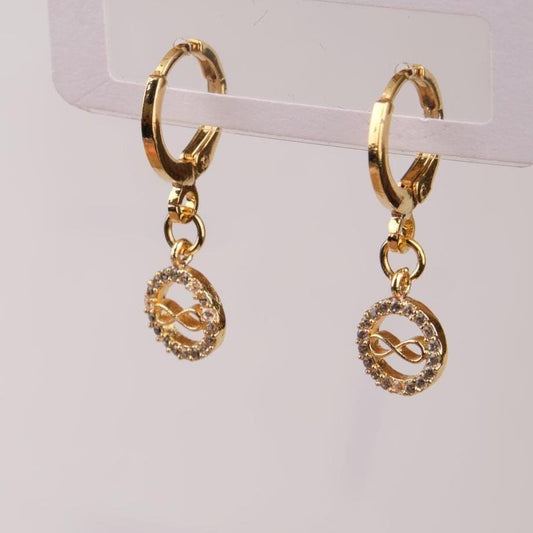 Gold Infinity Hoop Earrings, Elegant Brass Essentials, Minimal Yet Bold, A Beautiful Summer Gift For Women With Grace