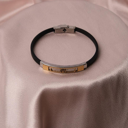 Gold Finish Tree Design Bracelet for Men, Stainless Steel | Strong Wristwear | Masculine and Sleek Jewelry Gift for Everyday or Formal Looks