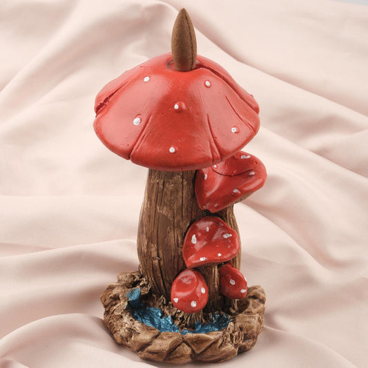 Backflow Incense Burner in Mushroom Style  | Mushroom Incense Cone Holder, Aromatherapy Decor for Meditation Lovers , Unique Gift Idea