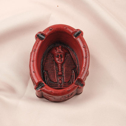 Mini Egyptian Ashtray, Vintage Looking Pharoah Ancient Art Ash Tray, Cigarette Lid for Smokers, Unique Smoking Accessories to Gift