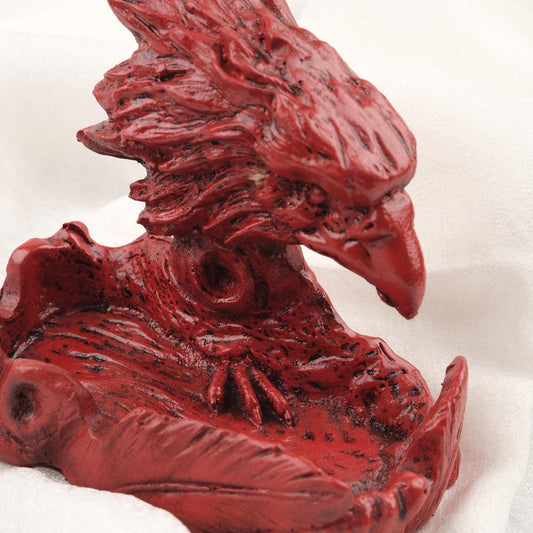 Red Eagle Ashtray, Handmade Authentic Smoking Accessories, Cool Gift for Smokers, Unique Cigarette Lid, Art Deco Housewarming Husband Gift