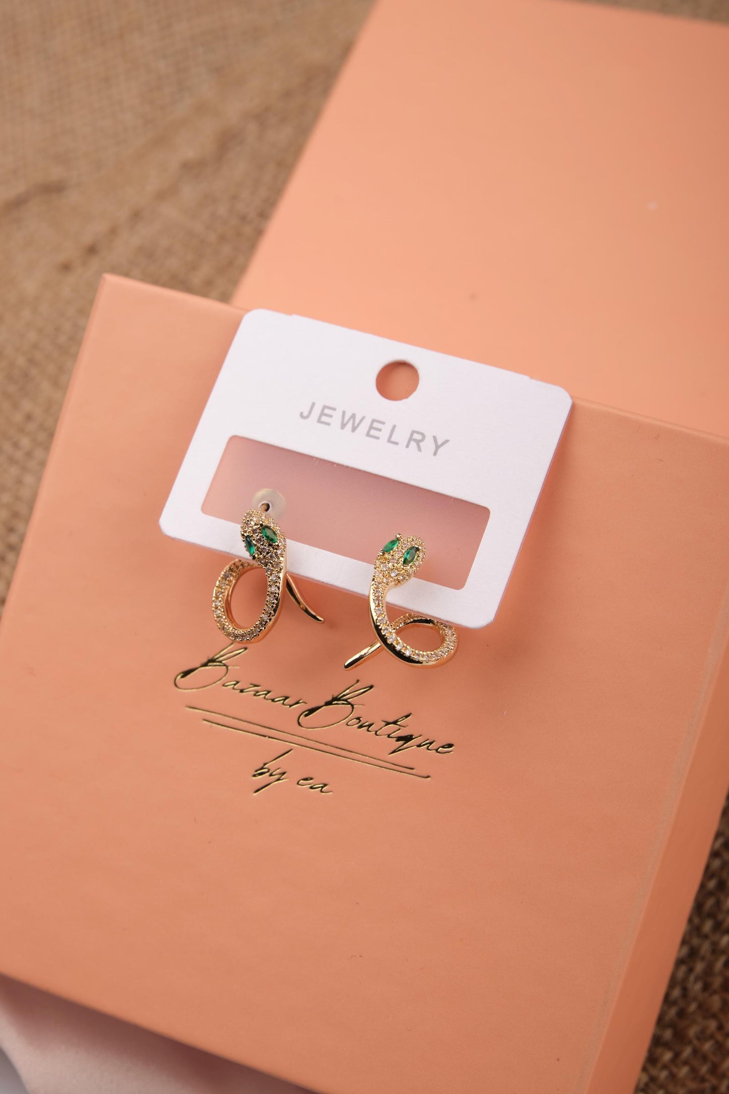 Gold Snake Hoop Earrings For Women, Serpent-Inspired Minimalist Jewelry, Hypoallergenic Brass Statement For The Bold Soul
