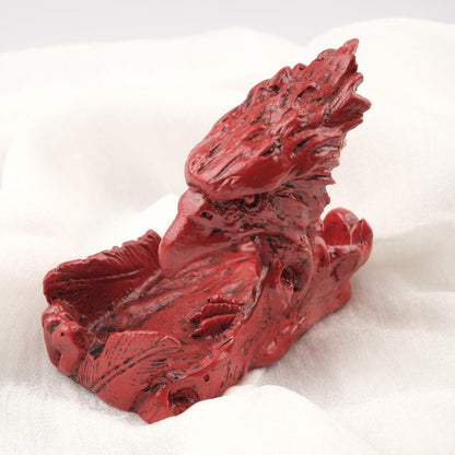 Red Eagle Ashtray, Handmade Authentic Smoking Accessories, Cool Gift for Smokers, Unique Cigarette Lid, Art Deco Housewarming Husband Gift