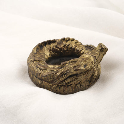 Handmade Black and Gold Dragon Ashtray, Mythic Ancient Vibe Cool Vintage Smoking Accessories Gift Cigarette Accessories and Gift WEIGHS 1LB
